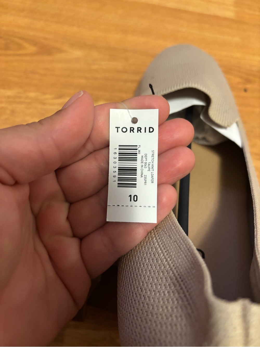 Torrid Taupe Stretch Knit Loafers - Picture 10 of 11